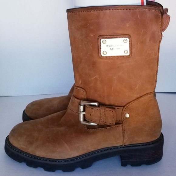 MICHAEL KORS Lug Sole Moto Engineer Boots Boho Western Festival Riding Sz 6.5M - Picture 4 of 11